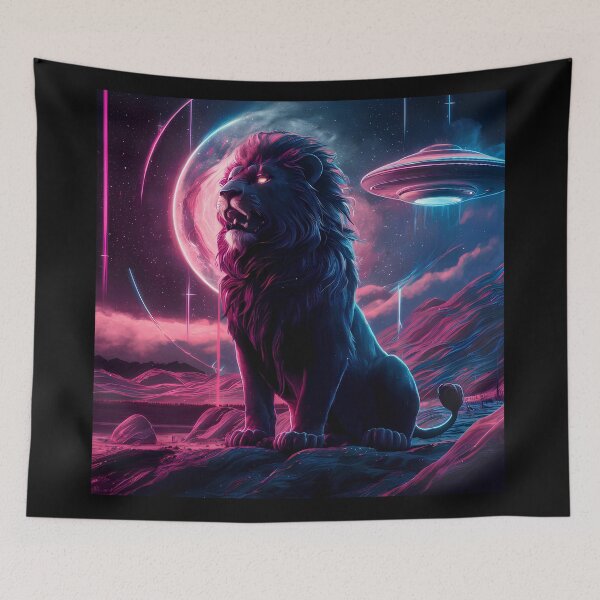 Item preview, Lion on a galactic background designed and sold by Paul-Place.