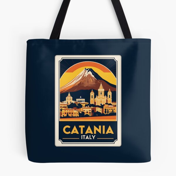 Artikelvorschau, Eine Vintage Reiseillustration von Catania - Italien entworfen und verkauft von GoodOldVintage.