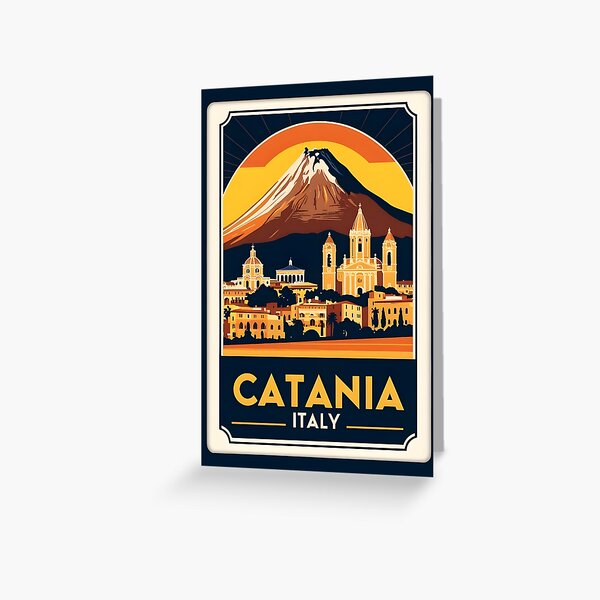 Item preview, A Vintage Travel Illustration of Catania - Italy designed and sold by GoodOldVintage.