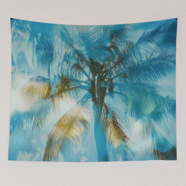 Item preview, Palm trees sway under blue skies designed and sold by anytka.