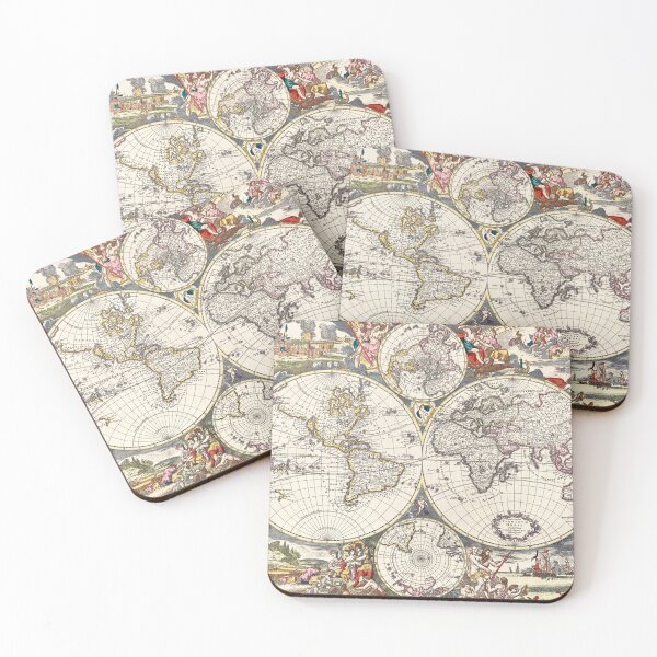 Item preview, Nova Totius Terrarum orbis tabula old map designed and sold by movingraph.