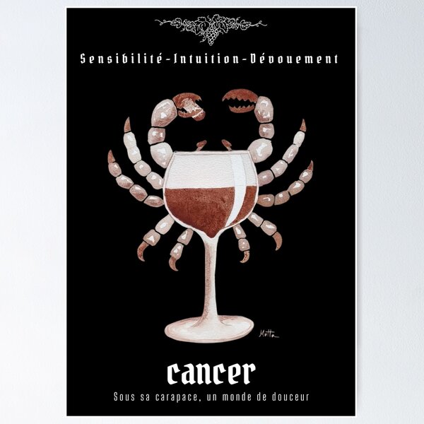 Item preview, Oeno-Astrology: Cancer in Wine 2 designed and sold by vinsurtoile.