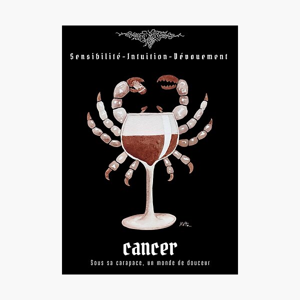 Item preview, Oeno-Astrology: Cancer in Wine 2 designed and sold by vinsurtoile.