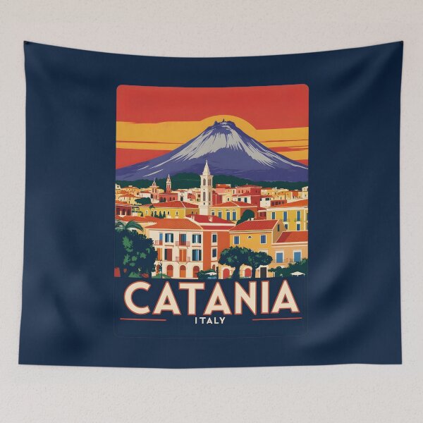 Item preview, A Vintage Travel Illustration of Catania - Italy designed and sold by GoodOldVintage.