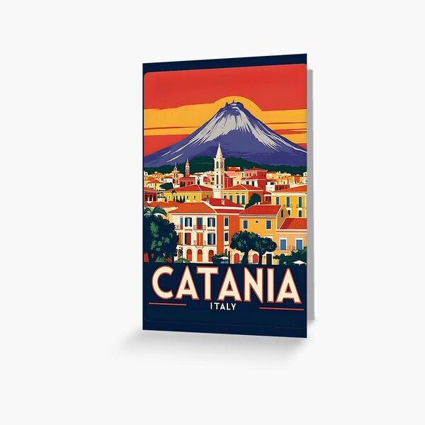 Item preview, A Vintage Travel Illustration of Catania - Italy designed and sold by GoodOldVintage.