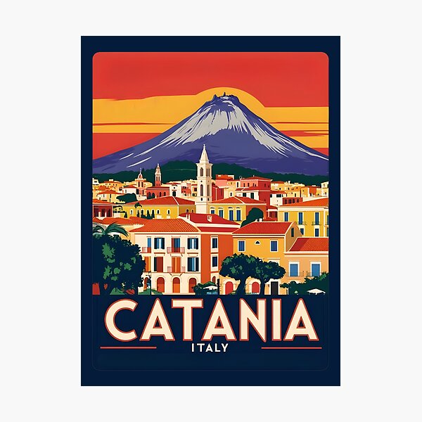 Item preview, A Vintage Travel Illustration of Catania - Italy designed and sold by GoodOldVintage.