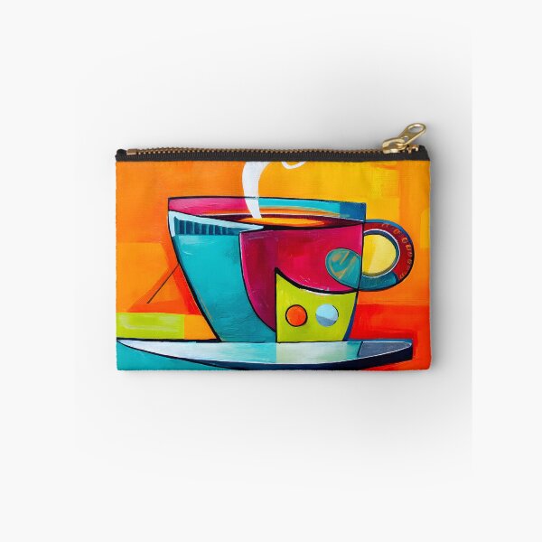 Item preview, Dynamic Coffee - A Bold Abstract Exploration of Steaming Vibes and Geometric Colors designed and sold by OlfactoART Studio.