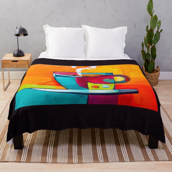 Item preview, Dynamic Coffee - A Bold Abstract Exploration of Steaming Vibes and Geometric Colors designed and sold by OlfactoART Studio.