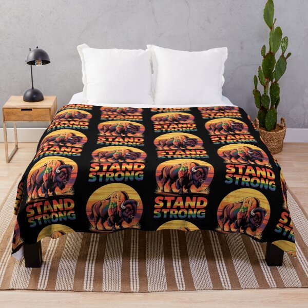 Item preview, Stand Strong Bison with Rainbow Sunset Pride designed and sold by Taans-Creation.