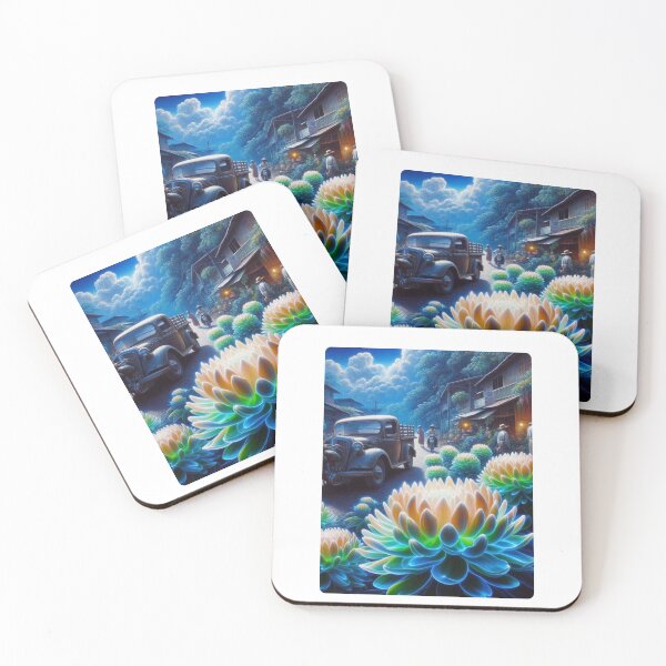 Item preview, Ambon City at 9PM – Abstract AI Nightscape with Vibrant Colors and Floral Accents for Clothing & Accessories designed and sold by knalpot-design.