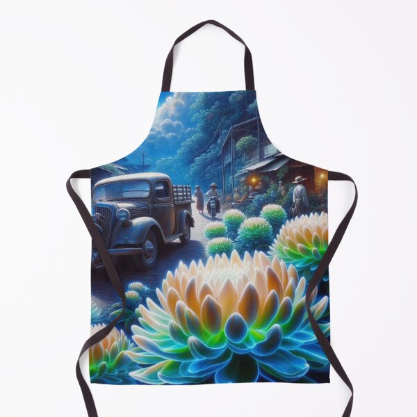 Item preview, Ambon City at 9PM – Abstract AI Nightscape with Vibrant Colors and Floral Accents for Clothing & Accessories designed and sold by knalpot-design.