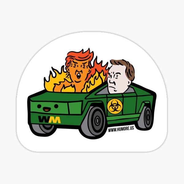 Item preview, Trumpster Fire Cybertruck Chaos designed and sold by Humore.us Productions.