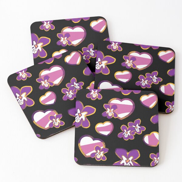 Item preview, WLW/Sapphic Pride Tile (Black) designed and sold by PrideofDragons.