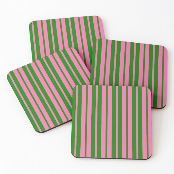 Item preview, Vertical Pink Green Stripes Pattern Design  designed and sold by PatternTitan.