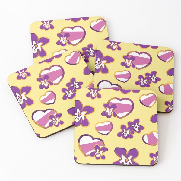 Item preview, WLW/Sapphic Pride Tile (Yellow) designed and sold by PrideofDragons.