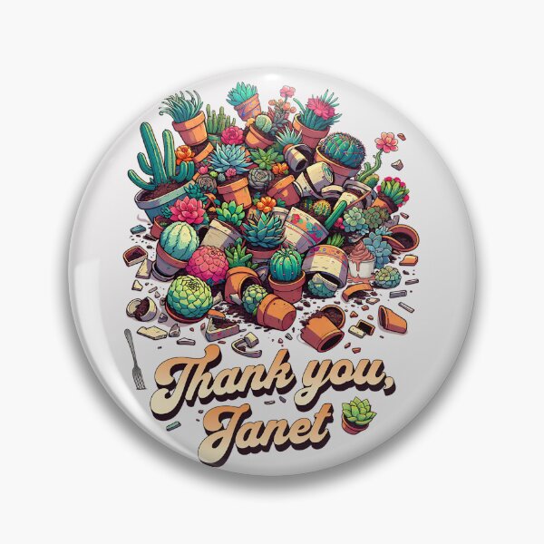 Item preview, Thank You Janet – The Good Place Cactus Glitch Succulent Art designed and sold by PricklyBearArt.