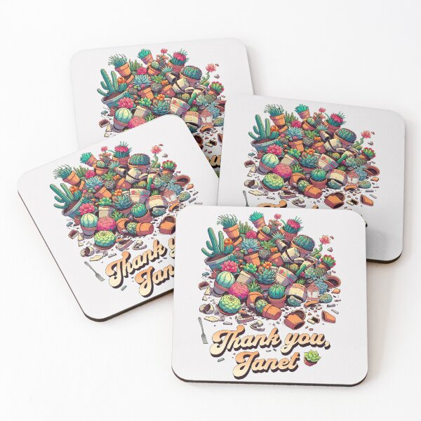 Item preview, Thank You Janet – The Good Place Cactus Glitch Succulent Art designed and sold by PricklyBearArt.