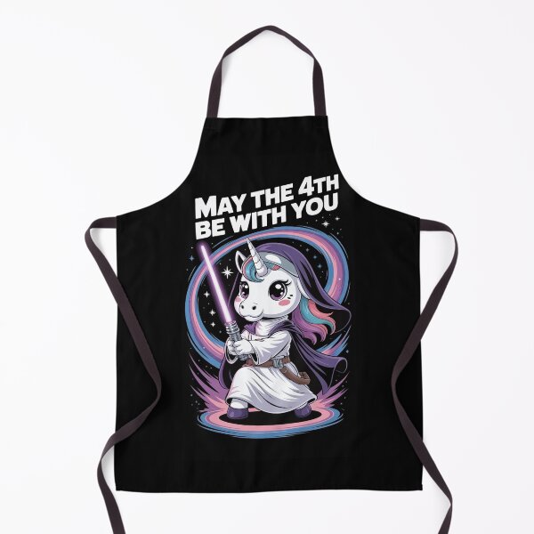 Item preview, Cute May the 4th Be With You cartoon unicorn designed and sold by mystiquelicorne.