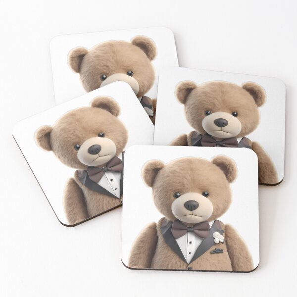 Item preview, Wedding Party Dapper Teddy Bear Formal Attire Illustration designed and sold by ART ATTACK ZONE.