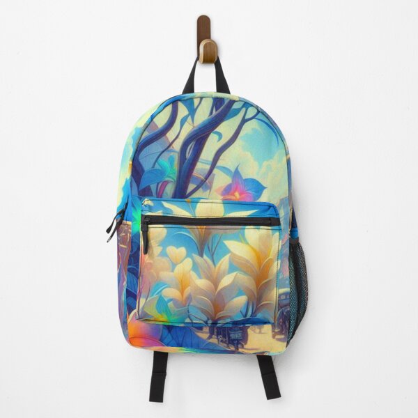Item preview, Semarang City at 4PM – Abstract AI Afternoon Scene with Vibrant Colors and Floral Style for Fashion & Accessories designed and sold by knalpot-design.