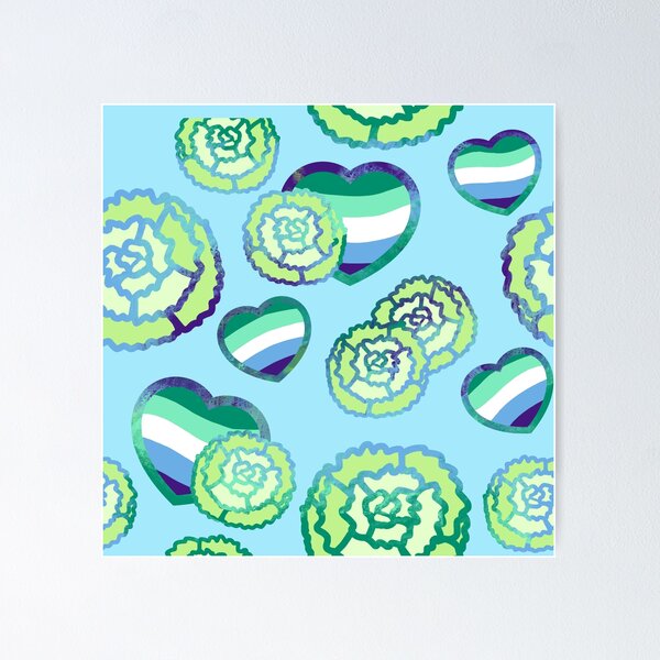 Item preview, Gay Men Pride Tile (Blue) designed and sold by PrideofDragons.