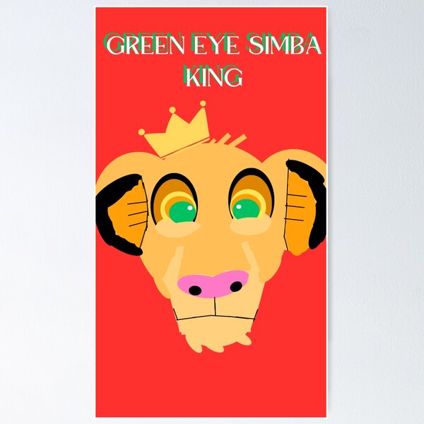 Item preview, GREEN EYED SIMBA KING designed and sold by GrindWardrobe.