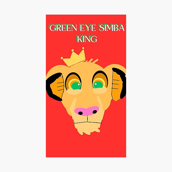Item preview, GREEN EYED SIMBA KING designed and sold by GrindWardrobe.