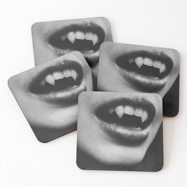 Item preview, Scenecore ecstacy vampire teeth monochrome designed and sold by SkinnyWhite666.