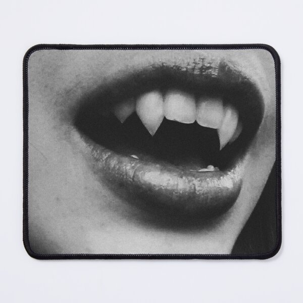 Item preview, Scenecore ecstacy vampire teeth monochrome designed and sold by SkinnyWhite666.