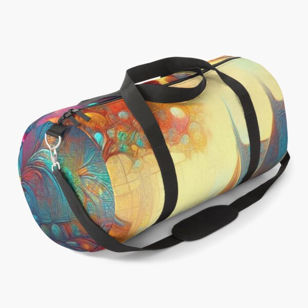 Item preview, Semarang City at 9PM – Abstract AI Nightscape with Glowing Colors and Floral Details for Clothing & Accessories designed and sold by knalpot-design.