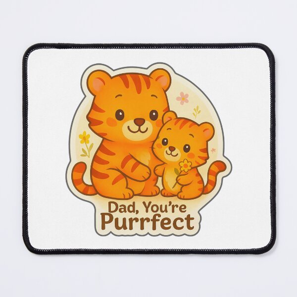 Item preview, Cute Chibi Tiger Dad and Cub Father's Day Vintage Sticker designed and sold by Nuist25.