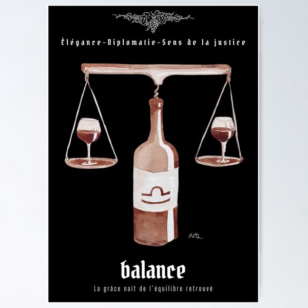 Item preview, Oeno-Astrology: Libra in Wine 2 designed and sold by vinsurtoile.