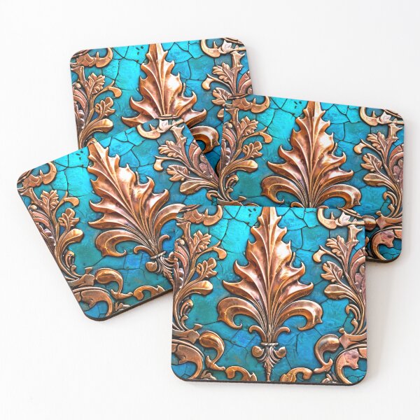 Item preview, Turquoise Acanthus designed and sold by OvidiumArt.