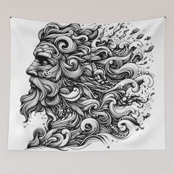 Item preview, “GOD OF THE WAVES” – A Love Story Between Sea and Wave designed and sold by Tourloutoart24.