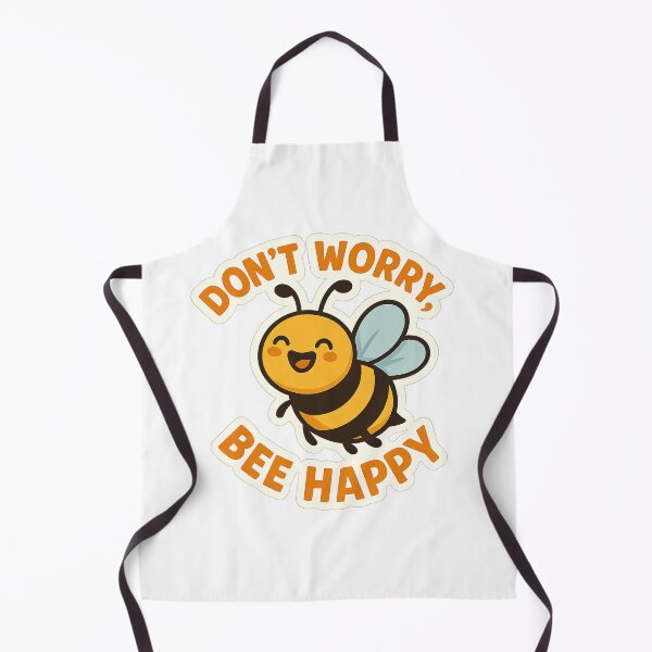 Item preview, Don’t Worry, Bee Happy – Cute Smiling Bee Sticker designed and sold by 32BlackRoses.