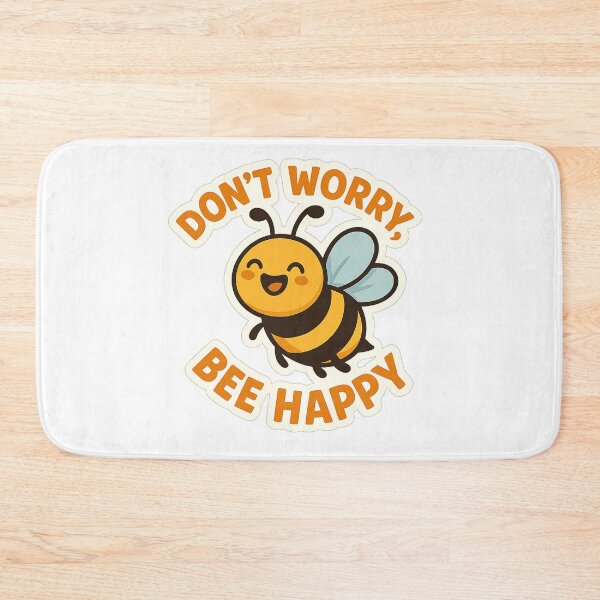 Item preview, Don’t Worry, Bee Happy – Cute Smiling Bee Sticker designed and sold by 32BlackRoses.
