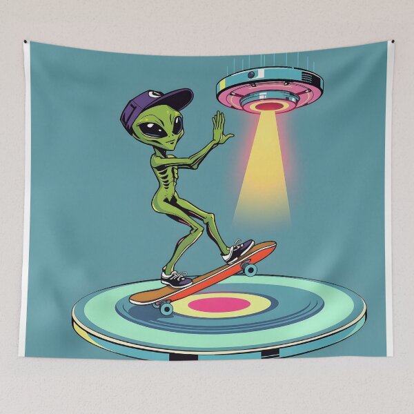 Item preview, Alien Kickflip designed and sold by AlienInkvasion.