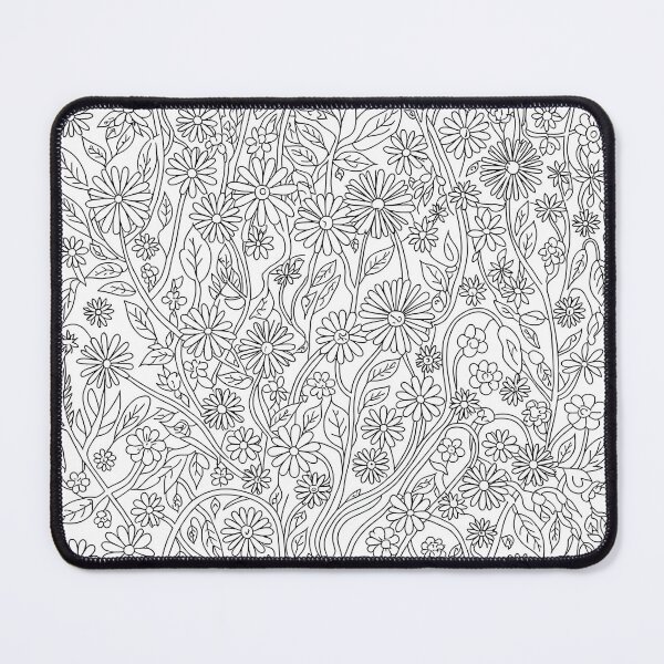 Item preview, Wildflower Meadow Pattern – Hand-Drawn Floral Line Art designed and sold by PurpleLoveStore.