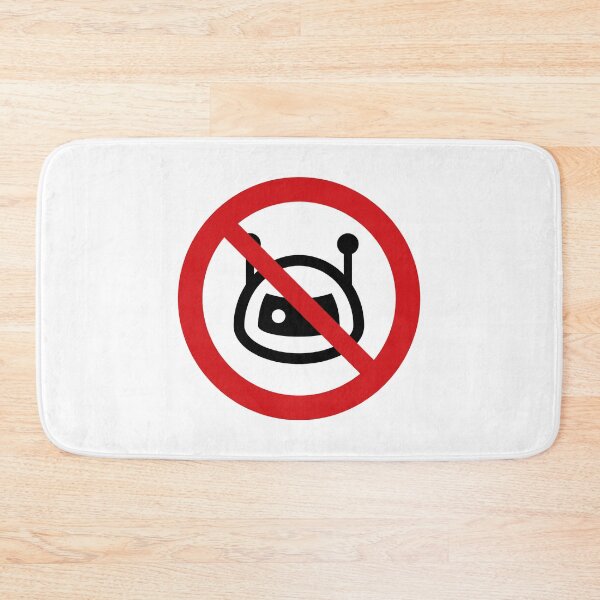 Item preview, No Bots / No Robots / No Droids Sign (On White) designed and sold by STUDIO-72.