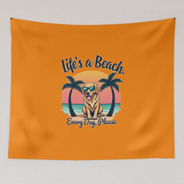 Item preview,  Life’s a Beach Every Day – Cool Sunglasses Dog Tropical Sunset Design designed and sold by Jason123za.