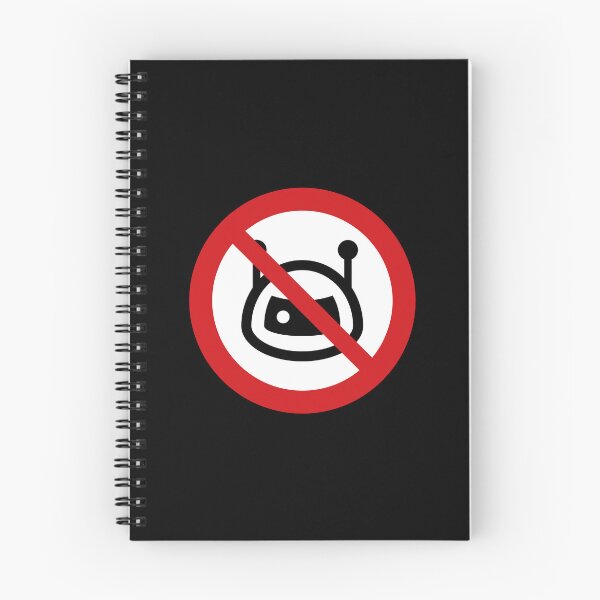 Item preview, No Bots / No Robots / No Droids Sign (On Black) designed and sold by STUDIO-72.