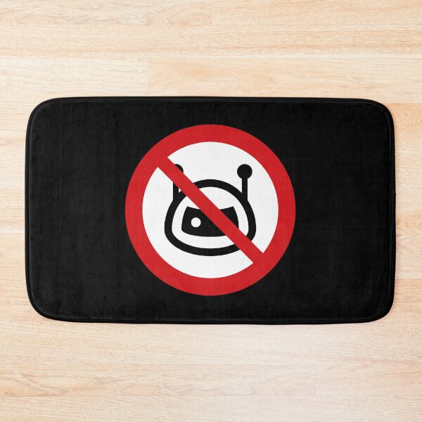 Item preview, No Bots / No Robots / No Droids Sign (On Black) designed and sold by STUDIO-72.
