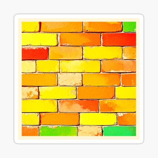 Item preview, Colorful Brick Texture designed and sold by Health And Fitness Posts e-Store.