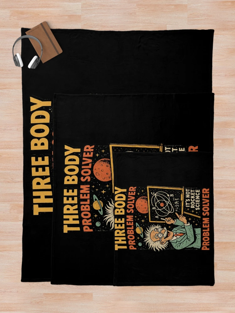 Thumbnail 5 of 6, Throw Blanket, 3 Body Problem Solver - 3 Body Problem designed and sold by Random-Reality.