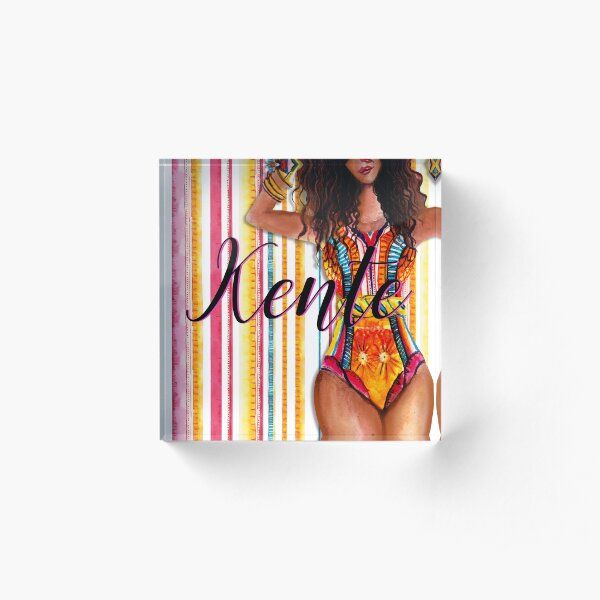 Kente Acrylic Block