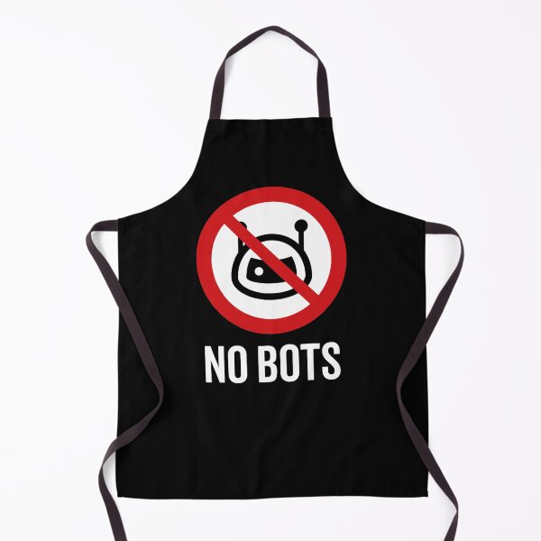 Item preview, No Bots / No Robots / No Droids Sign V2 (On Black) designed and sold by STUDIO-72.