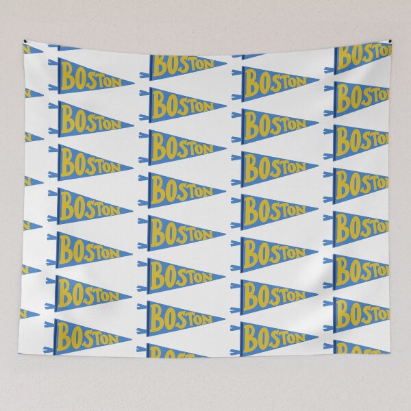 Item preview, Boston Pennant Flag on white– Classic City Colors (Blue, Yellow & White) designed and sold by Giulia  Palazzo.