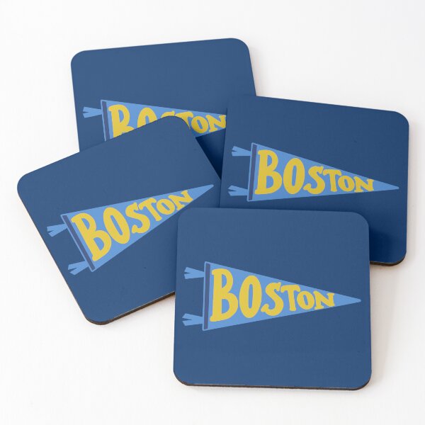 Item preview, Boston Pennant Flag on Navy Blue– Classic City Colors (Blue, Yellow & White) designed and sold by Giulia  Palazzo.