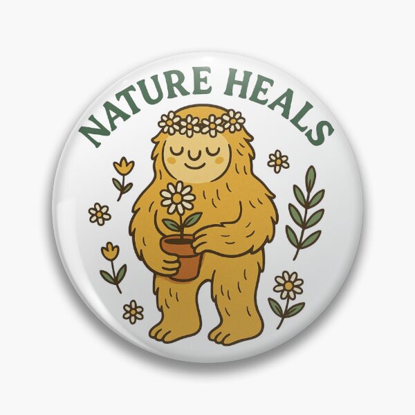 Item preview, Nature Heals Flower Yeti Illustration designed and sold by Lacritsa .