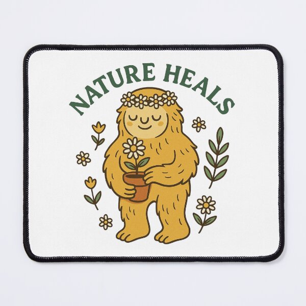 Item preview, Nature Heals Flower Yeti Illustration designed and sold by Lacritsa .